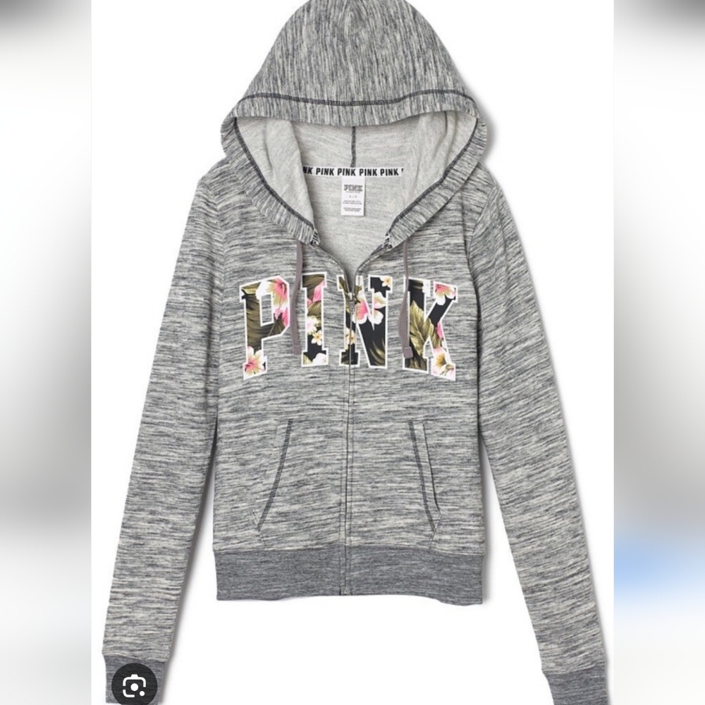 Victoria's Secret PINK Full Zip Hawaiian Flower Hoodie